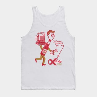 Lucky Retro Defunct Beer Man Tank Top